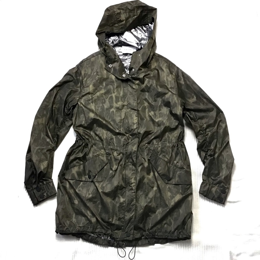 Sandro Paris Camo hooded windbreaker/parka S